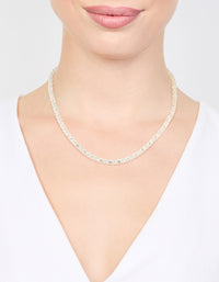 Silver Plated Diamante Fireball Chain Necklace - link has visual effect only