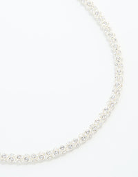 Silver Plated Diamante Fireball Chain Necklace - link has visual effect only