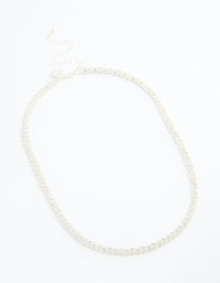 Silver Plated Diamante Fireball Chain Necklace - link has visual effect only