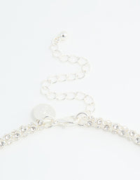 Silver Plated Diamante Fireball Chain Necklace - link has visual effect only