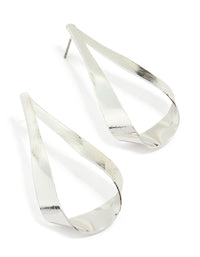 Silver Folded Drop Earrings - link has visual effect only