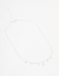 Silver Diamante Celestial Charm Necklace - link has visual effect only