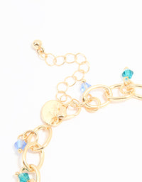Gold Beaded Sea Charm Anklet - link has visual effect only