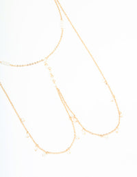 Gold Pearl Body Chain - link has visual effect only