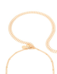 Gold Turquoise Bead Waist Chain - link has visual effect only