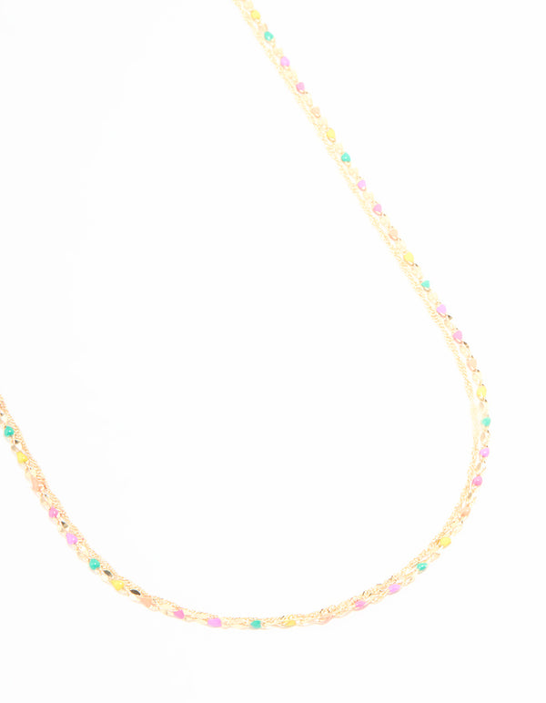 Gold Rainbow Ball Waist Chain
