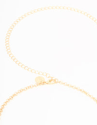 Gold Cowry Shell & Starfish Charm Waist Chain - link has visual effect only