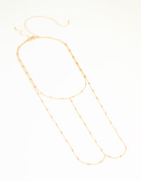 Gold Tab Chain Body Chain - link has visual effect only