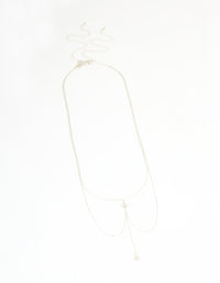 Silver Diamante Celestial Body Chain - link has visual effect only