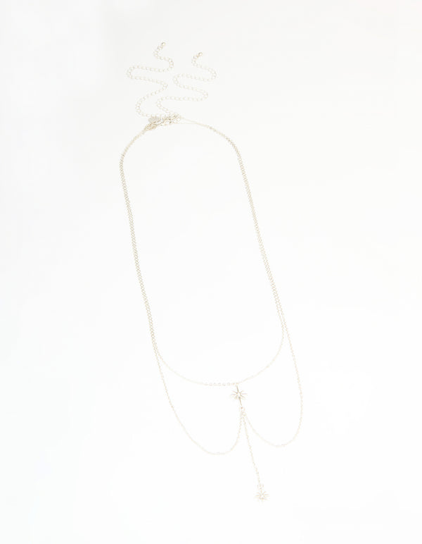 Silver Diamante Celestial Body Chain
