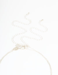 Silver Diamante Celestial Body Chain - link has visual effect only