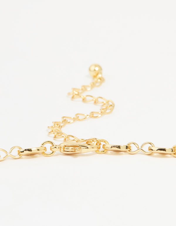 Gold Plated Freshwater Pearl Mariner Necklace