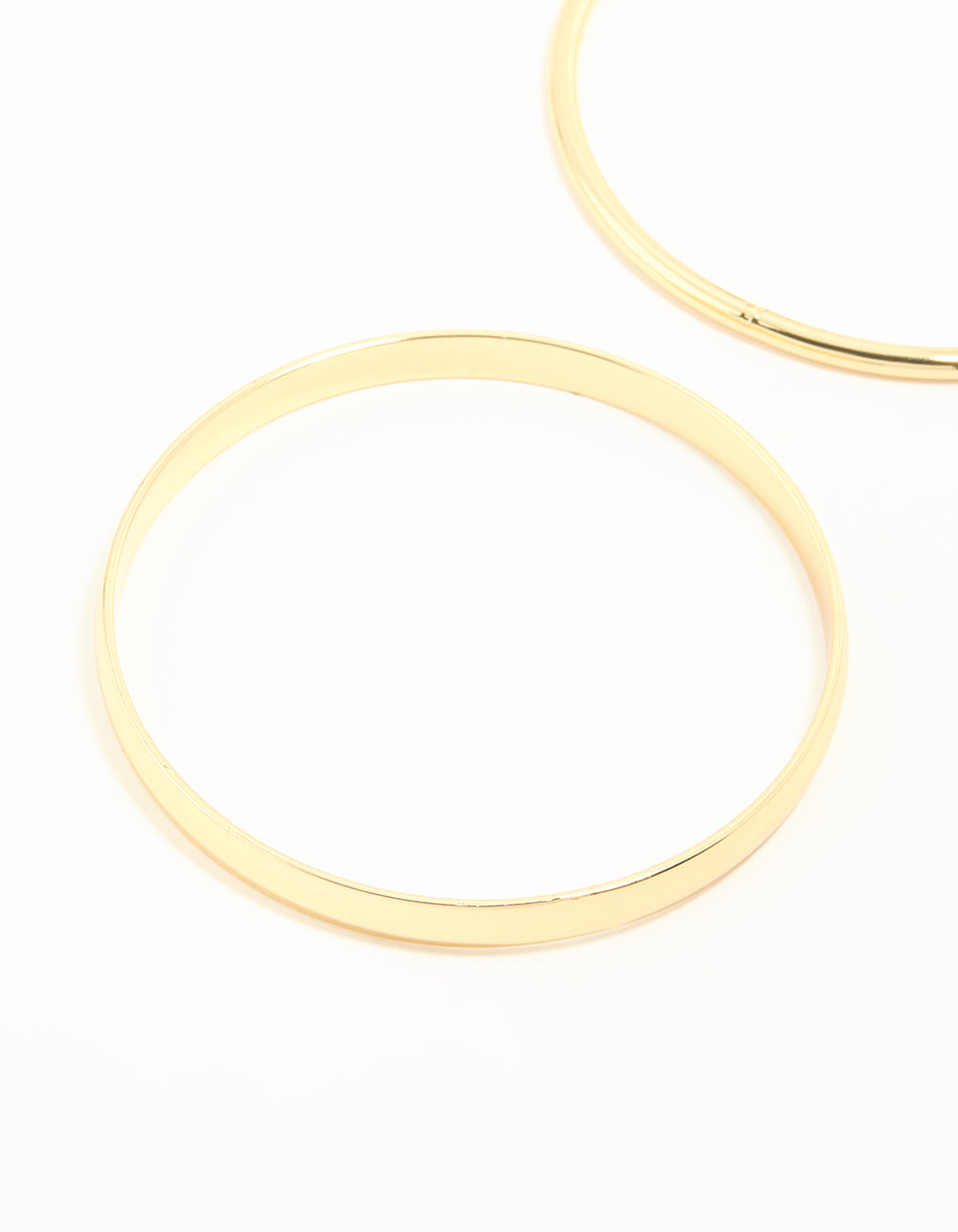 Gold Plated Smooth Bangles 2-Pack