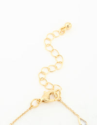 Gold Plated Cubic Zirconia Bracelet - link has visual effect only