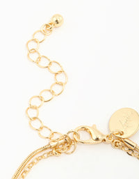 Gold Plated Ball Layered Bracelet - link has visual effect only