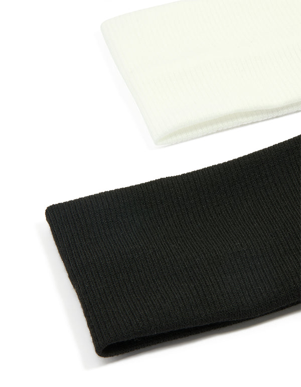 Ribbed Fabric Stretch Headbands 2-Pack