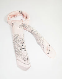 Pink & White Fabric Western Print Scarf - link has visual effect only