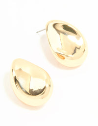 Gold Pear Shaped Stud Earrings - link has visual effect only