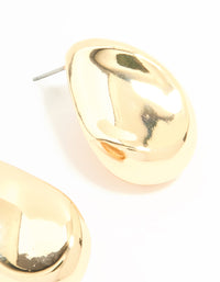 Gold Pear Shaped Stud Earrings - link has visual effect only