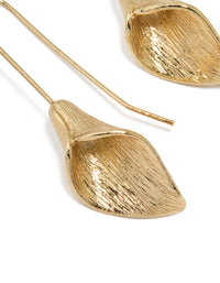 Gold Tulip Drop Earrings - link has visual effect only