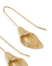 Gold Tulip Drop Earrings - link has visual effect only