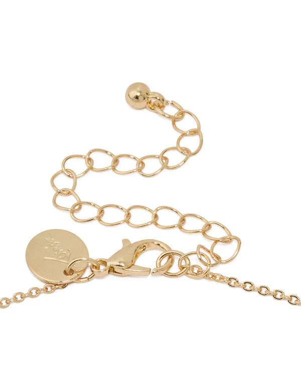 Gold Bold Diamante Cross Necklace