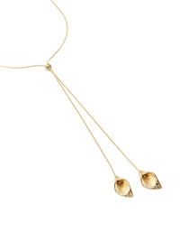 Gold Long Tulip Necklace - link has visual effect only