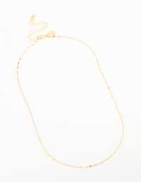 Gold Plated Brass Detailed Chain Necklace - link has visual effect only
