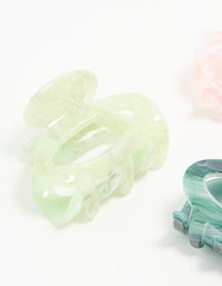 Green & Pink Acrylic Oval Claw Clips 3-Pack - link has visual effect only
