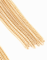 Gold Shell & Tassel Chain Drop Earrings - link has visual effect only