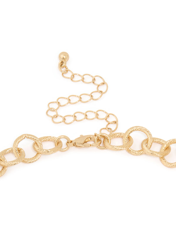 Gold Pearl Shell Tassel Y-Necklace