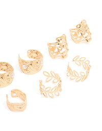 Gold Plated Mixed Ear Cuffs 8-Pack - link has visual effect only