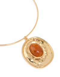 Gold Gem Molten Necklace - link has visual effect only