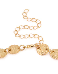 Gold Cascading Coin Bib Necklace - link has visual effect only