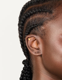 Gold Plated Titanium Pretzel Piercing Flat Back Studs - link has visual effect only