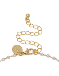 Gold Plated Pearl Letter B Necklace - link has visual effect only