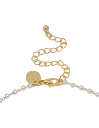 Gold Plated Pearl Letter J Necklace - link has visual effect only
