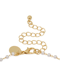 Gold Plated Pearl Letter M Necklace - link has visual effect only