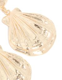 Gold Mega Shell Drop Earrings - link has visual effect only
