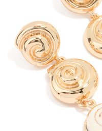 Gold Swirl Drop Earrings - link has visual effect only