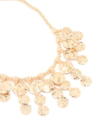 Gold Molten Coin Charm Necklace - link has visual effect only