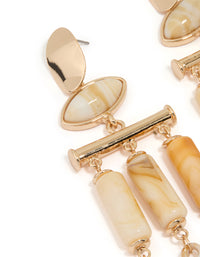 Acrylic Triangular Mixed Beaded Drop Earrings - link has visual effect only