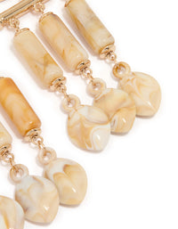 Acrylic Triangular Mixed Beaded Drop Earrings - link has visual effect only