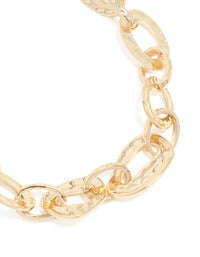 Gold Chunky Organic Chain Necklace - link has visual effect only