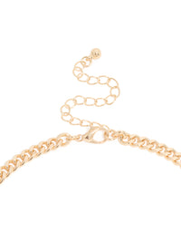 Gold Red Stone Molten Y-Necklace - link has visual effect only