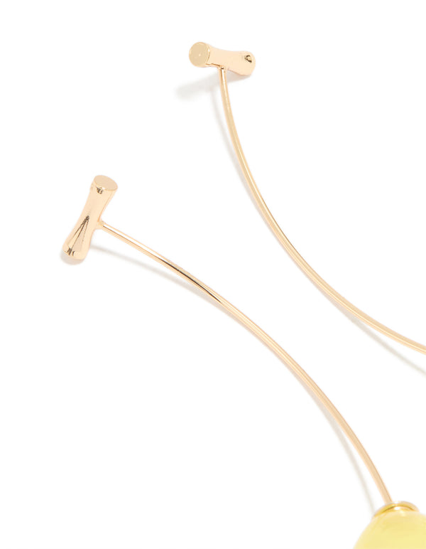 Gold Lemon Drop Earrings