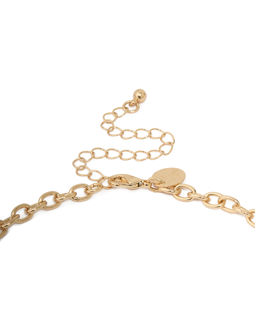 Gold Blue Beaded Layered Necklace