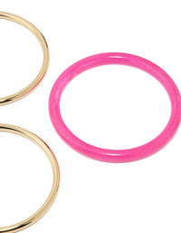 Gold Red & Pink Bangles 5-Pack - link has visual effect only