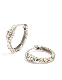 Stainless Steel Snake Clicker Earrings - link has visual effect only