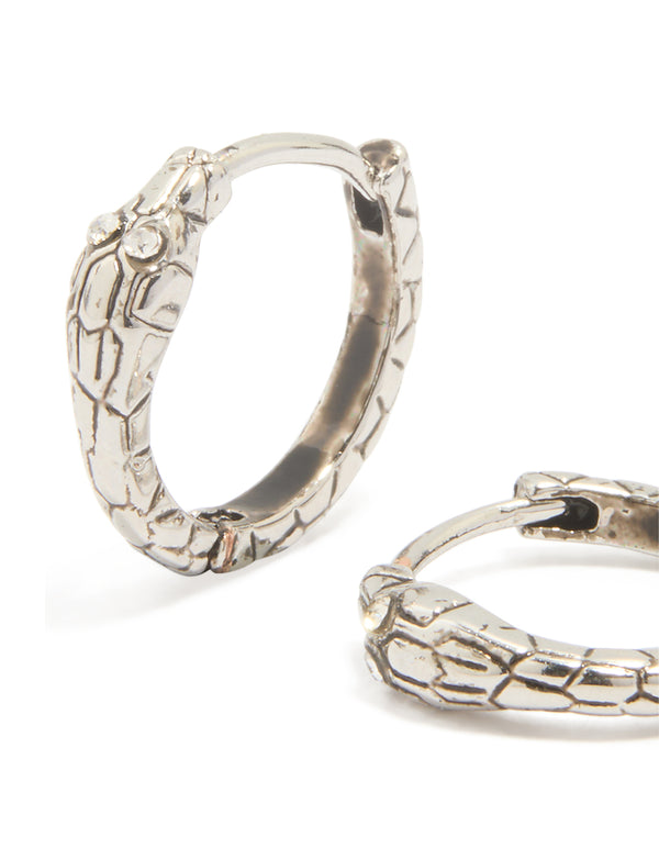 Stainless Steel Snake Clicker Earrings